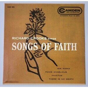 Richard Crooks Song Of Faith EP 45 RPM Vinyl RCA Camden VG+/M- Religious 60s?